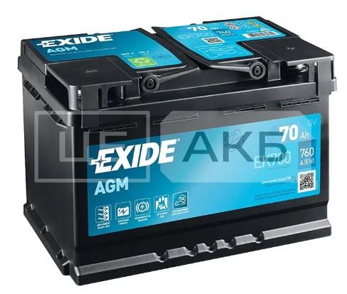 АКУМУЛЯТОР AGM 12V 70AH 760A R+ SILVER DYNAMIC 278*175*190MM EK700