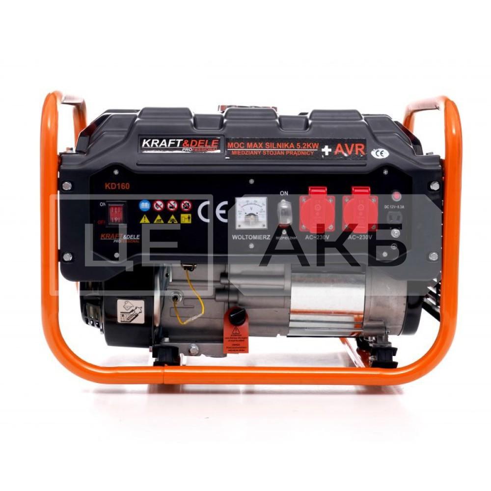 ГЕНЕРАТОР БЕНЗИНОВИЙ KRAFT&DELE KD160 2.8/3.5KW 3.5/4.4KVA 230V ОДНОФАЗНИЙ РУЧНИЙ ЗАПУСК KD160