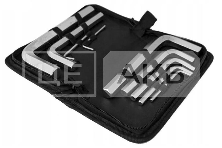 НАБІР КЛЮЧІВ ШЕСТИГРАННИХ Г-ПОДІБНИХ HEX 3-17MM (H3-H17) 9-ШТ. C6620
