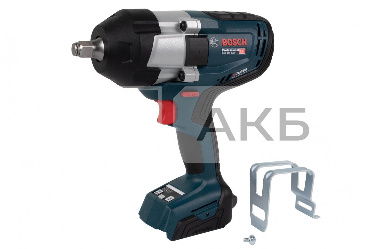 КЛЮЧ (ГАЙКОВЕРТ) АКУМУЛЯТОРНИЙ БЕЗЩІТКОВИЙ УДАРНИЙ BOSCH 1/2" 1000 НМ 18V 1750ОБ/ХВ  2600 ОД,/ХВ. (БЕЗ АКБ І ЗАРЯД. ПРИСТРОЮ) 06019J8300