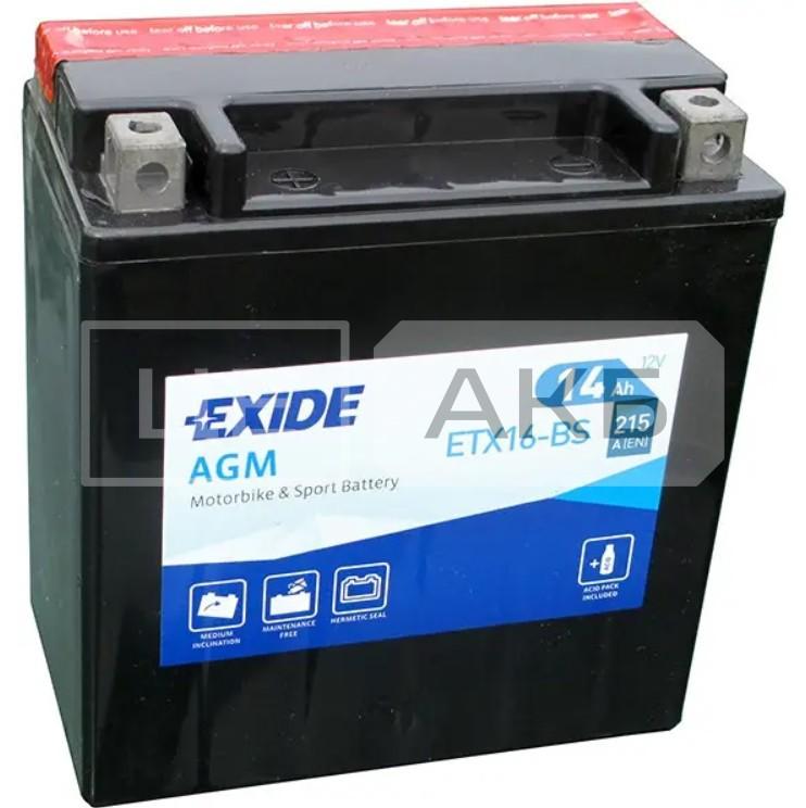 АКУМУЛЯТОР AGM 12V 14AH 215A L+ 150*87*161MM ETX16BS