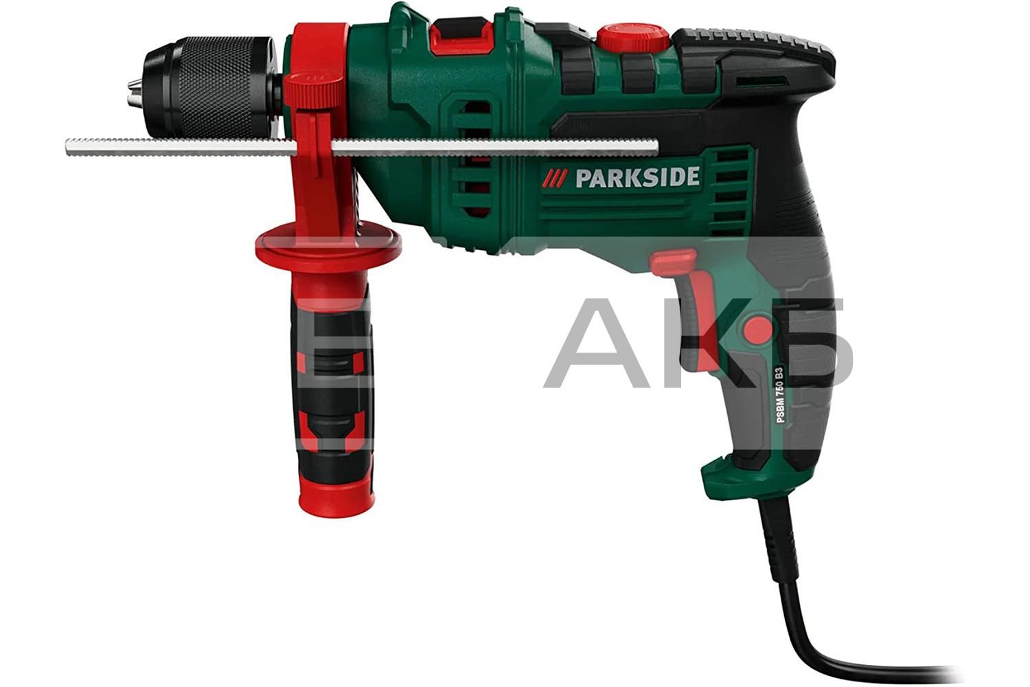ДРИЛЬ УДАРНИЙ PARKSIDE 750W 0-3000 ОБ/ХВ ПАТРОН 13MM PSBM750B3