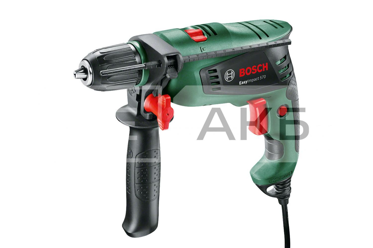 ДРИЛЬ УДАРНИЙ BOSCH EASYIMPACT 570W ПАТРОН 1,5-13 MM ОБОР. 50-3 000/0-33 000 ОБ/ХВ 0603130120